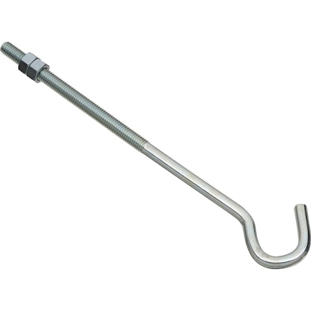 3/8 In. x 10 In. Zinc Hook Bolt